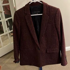 Banana Republic Burgundy Tweed Blazer